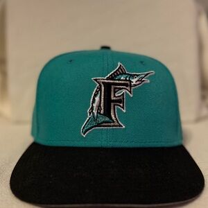 Florida Merlin’s Teal Fitted Baseball Cap with Grey underbrim